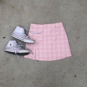 art class girls plaid skirt